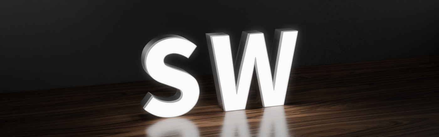 Face-lit trim cap channel letters illuminated sign ON