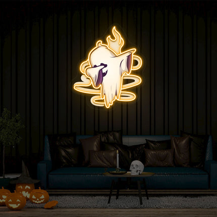 Stylish Ghoul Dab Neon Artwork | Indoor | Wall Mounting