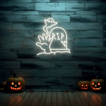 Graveyard RIP Tombstone Neon Sign | Indoor | Wall Mounting