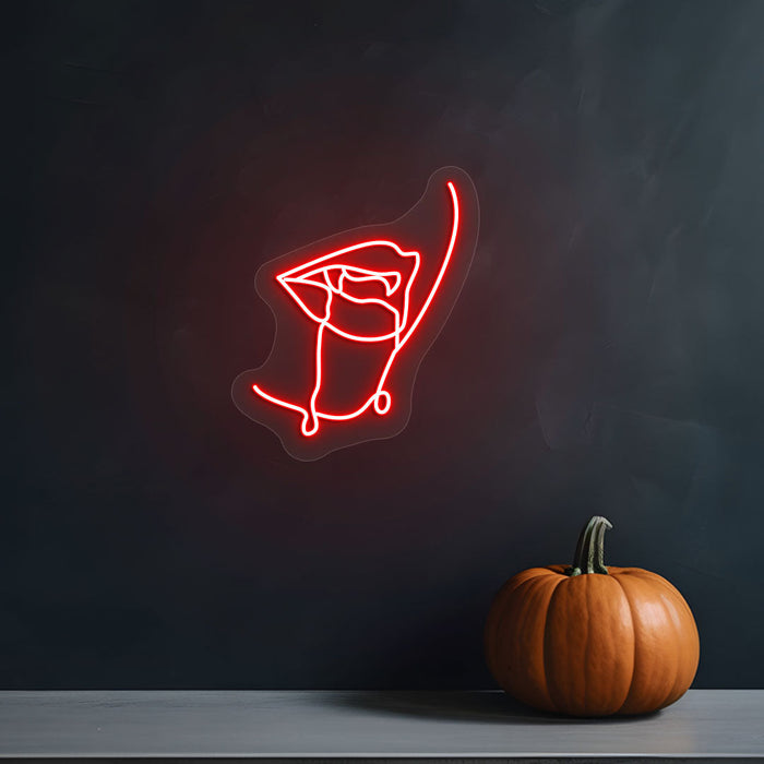Dracula Mouth Neon Sign | Indoor | Wall Mounting