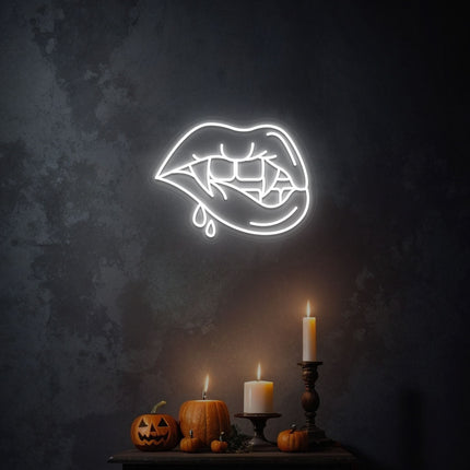 Vampire Lips Neon Sign | Indoor | Wall Mounting