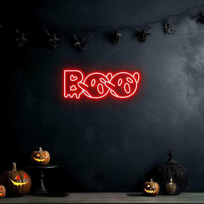 Boo With Ghouls Neon Sign | Indoor | Wall Mounting